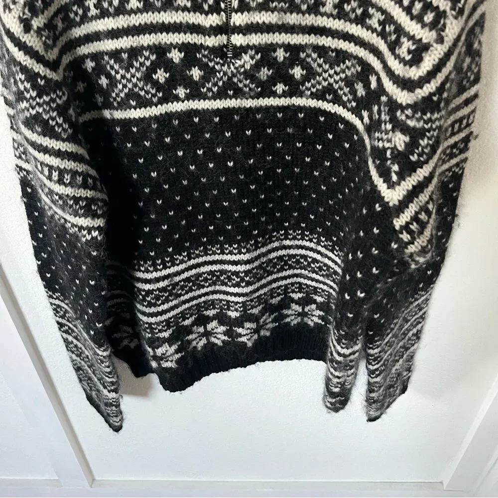 Polo Sport Vintage Men's Large Wool Knit Quarter-zip Sweater